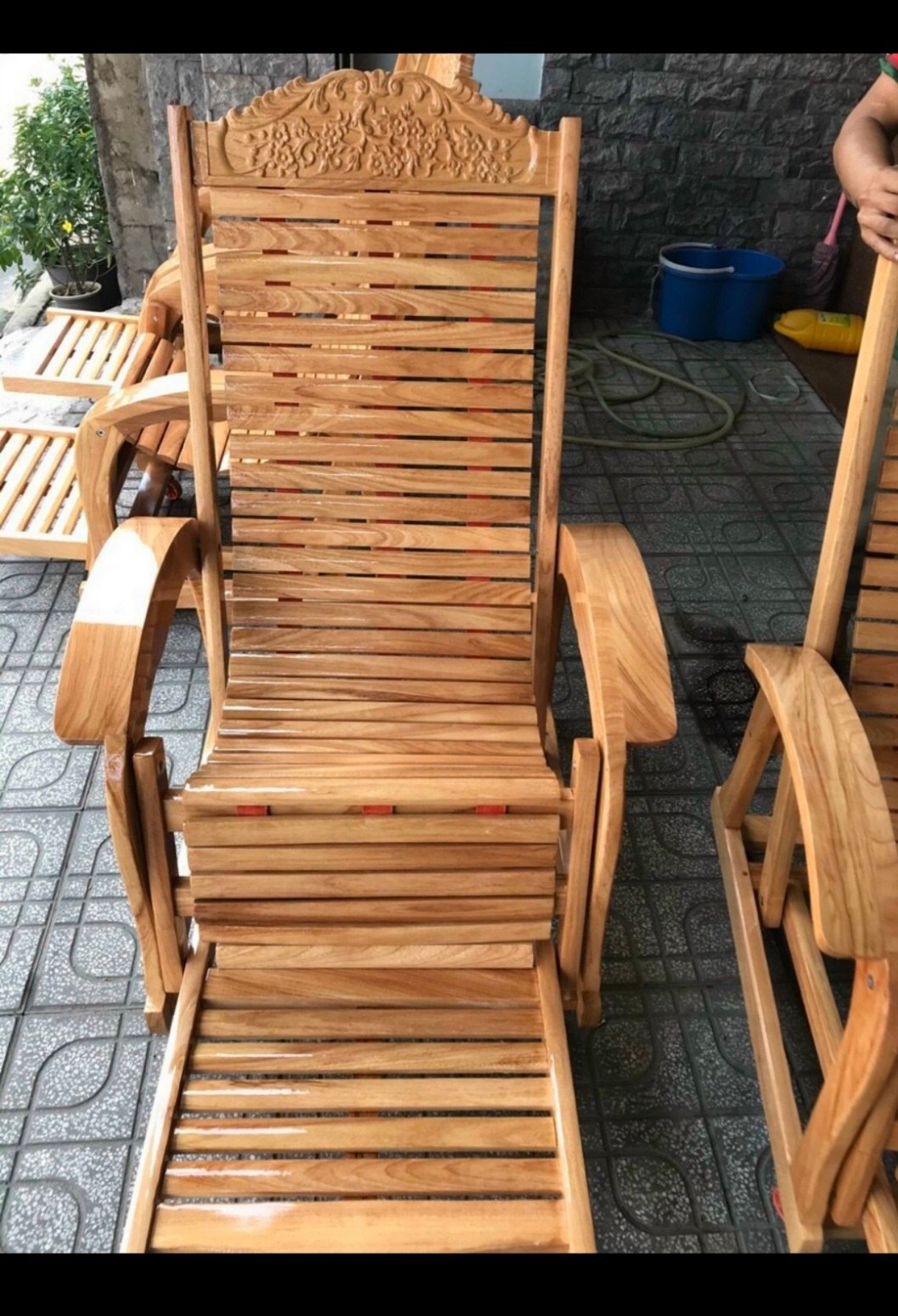 GHẾ THƯ GIÃN GỖ GÕ ĐỎ LOẠI 1 CAO CẤP