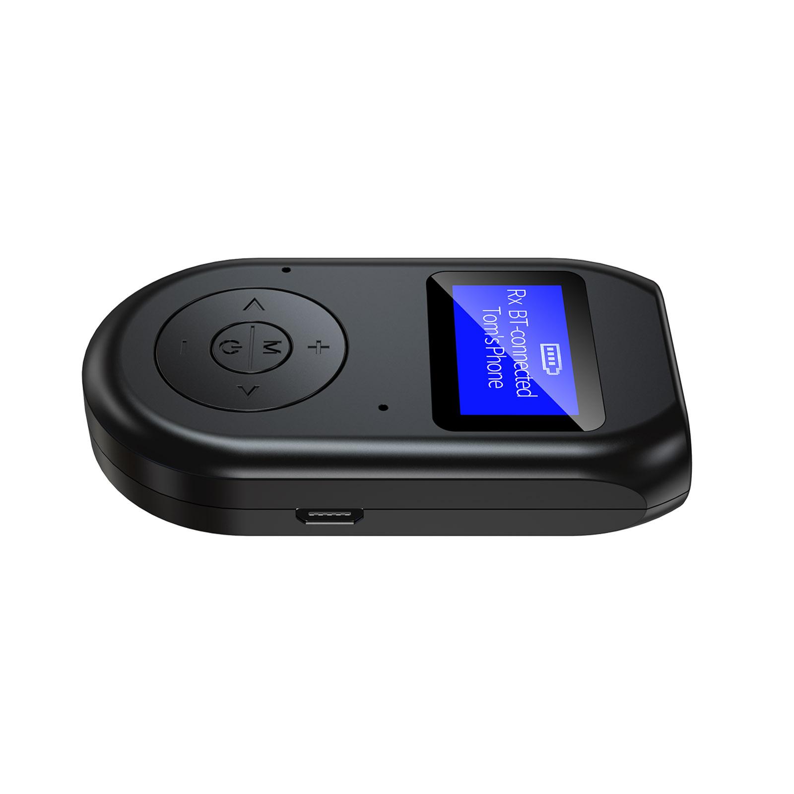Bộ thu phát âm thanh BT-11 Bluetooth 5.0 không dây màn hình LCD 3.5mm AUX với Mic cho loa TV