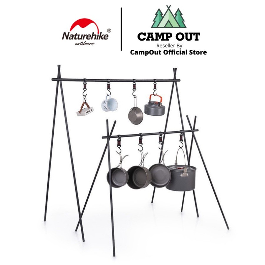 Đồ cắm trại giá treo đồ Naturehike campoutvn xếp gấp gọn NH19PJ082 du lịch dã ngoại chắc chắn chịu tải nhiều vật dụng A114