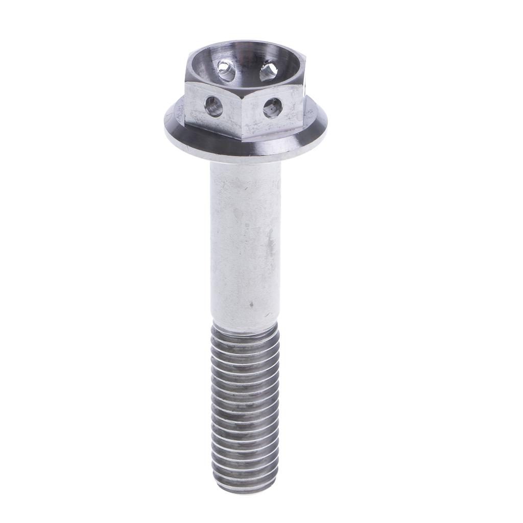 M8 Titanium Alloy Hex Head Flange Bolt Screw - 20 25 30 35 40 45mm