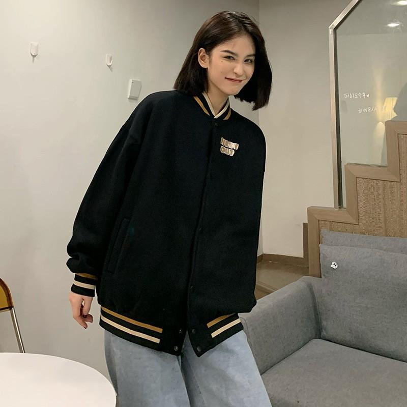 Áo bomber nữ form rộng, áo khoác nữ bóng chày form rộng mặc nhà đi chơi đi học oversize thời trang ulzzang hàn quốc