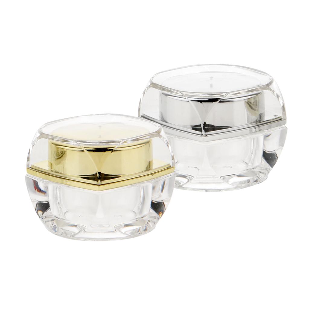 2pcs Empty Cream Lotion Case Jars Pot Body Cream Containers Refillable 5g