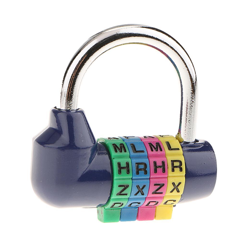 2 Pieces 4 Digit Dial Letter Combination Padlock Luggage Suitcase Code Lock