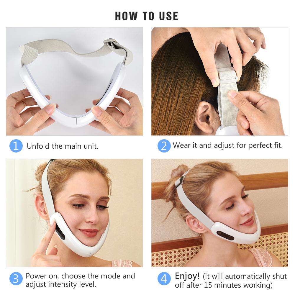Cằm V-Dòng Lên Nâng Dây Căng Da Mặt Thiết Bị Máy Đỏ Đèn LED Màu Xanh Dương Quang Trị Liệu Mặt Giảm Béo Rung Máy Mát Xa V Chăm Sóc Da Mặt