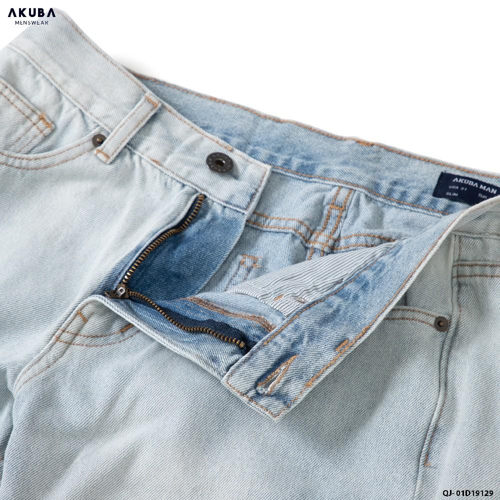 Quần Short Jean Nam Basic AKUBA - Form Skinny | 01D19129