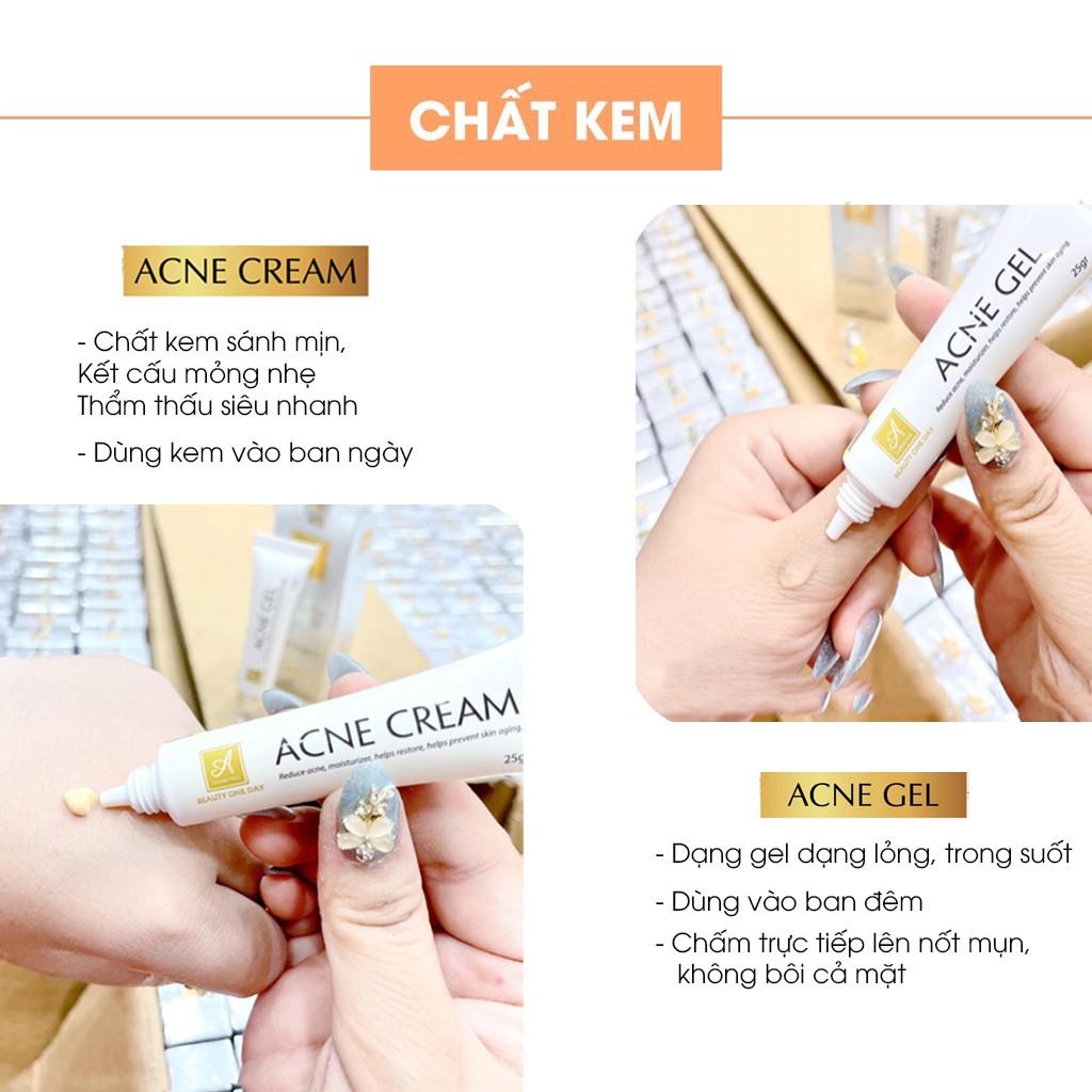 Bộ ngừa mụn da mặt Acosmetics gồm 1 kem ngừa mụn - thâm và 1 Nạ detox thải độc da