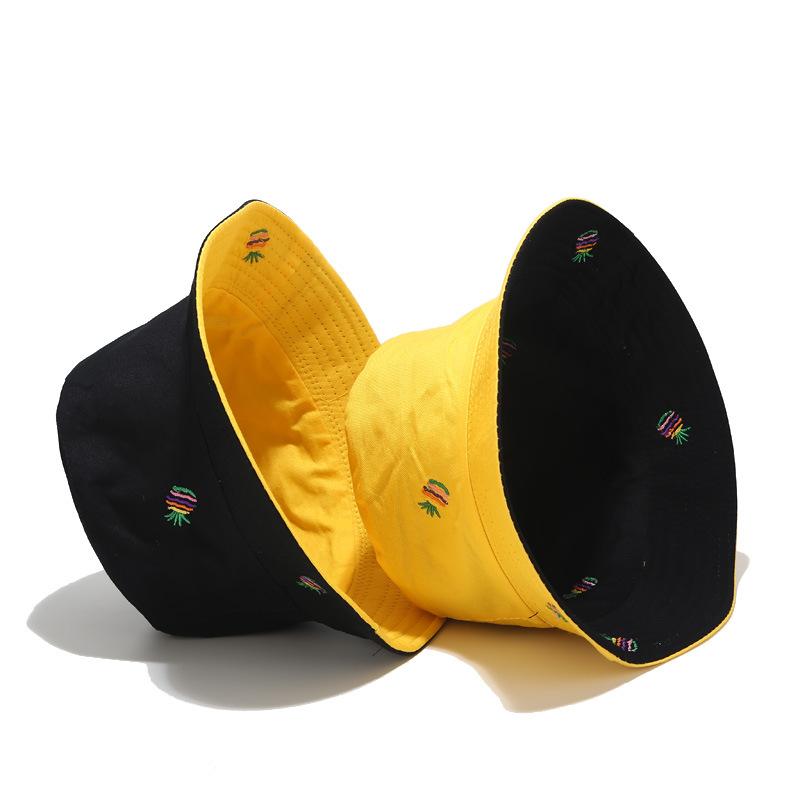 Nón vành thêu hình quả dứa thời trang unisex