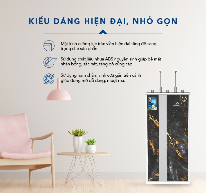 Máy lọc nước RO nóng lạnh 10 cấp lọc Hòa Phát HWBR4B1021 - đạt chuẩn uống trực tiếp tại vòi - bảo hành 36 tháng - Hàng Chính Hãng