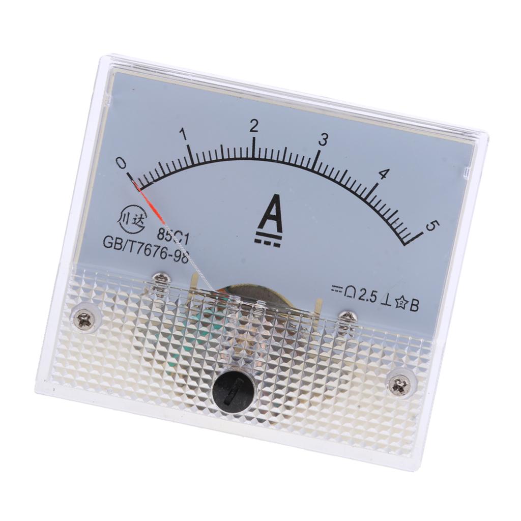 2x DC 0-10A Analog Amp Meter Ammeter Current Panel Ampere Meter 0-10A & 0-5A