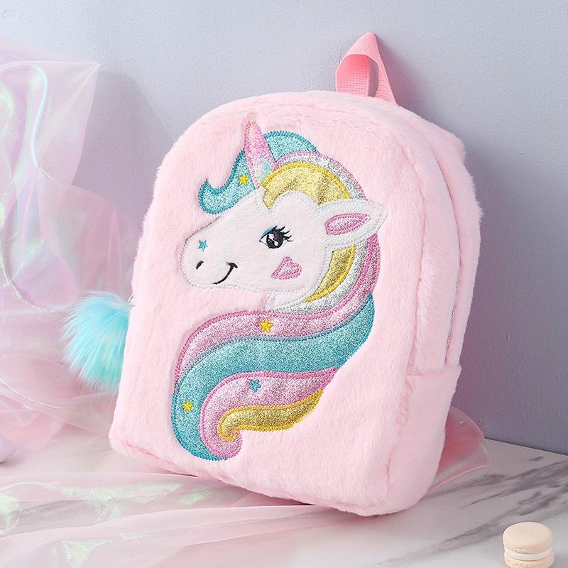 Balo ngựa Pony bông mịn- Ba lô trẻ em Mh: B0217-B0218