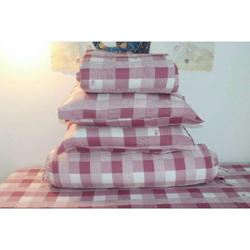 Bộ drap cotton 100% Khaly - 4 món ga m6 (nệm cao dưới 10cm)