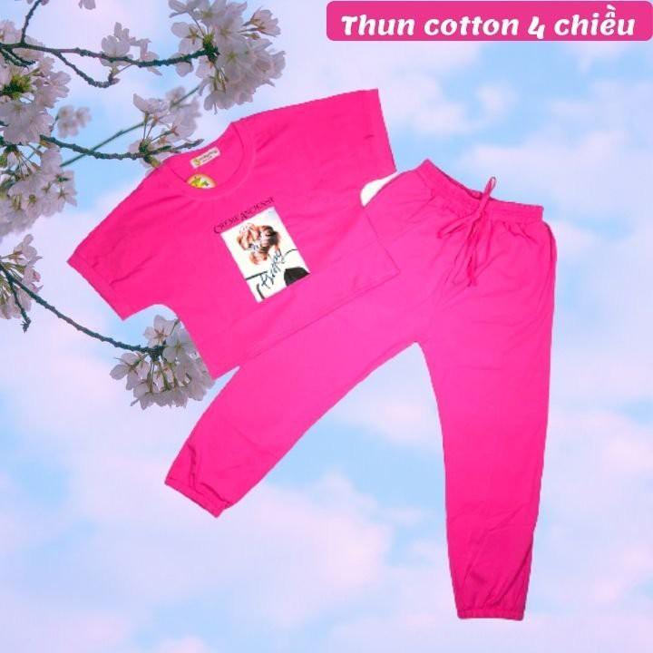 Đồ bộ bé croptop cho bé gái hình dễ thương từ 9-43kg. Áo croptop bé gái- quần thể thao