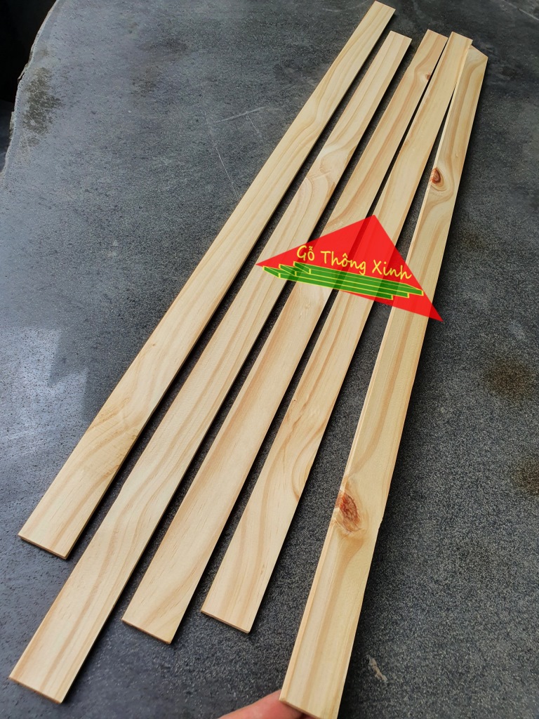 Thanh gỗ thông dày 1cm rộng 3cm dài 1m dùng làm nẹp chỉ, làm thùng gỗ decord, đóng chuồng thú cưng, DIY