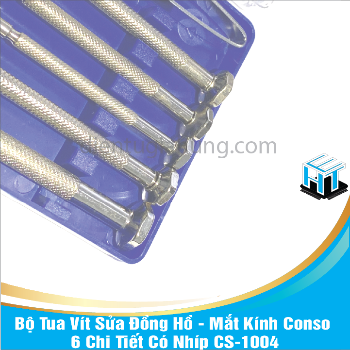 Bộ Tua Vít Sửa Đồng Hồ - Mắt Kính 6 Chi Tiết Có Nhíp CS-1004