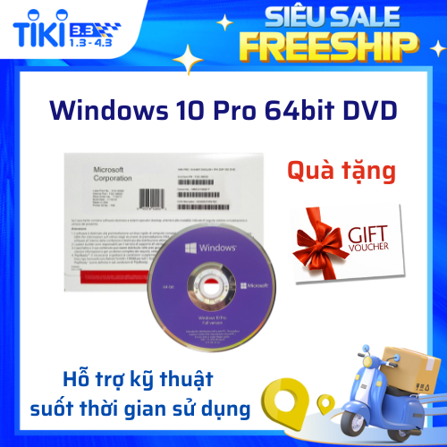 Windows 10 Pro 64-bit Eng Intl 1pk DSP OEI DVD - Hàng Chính Hãng