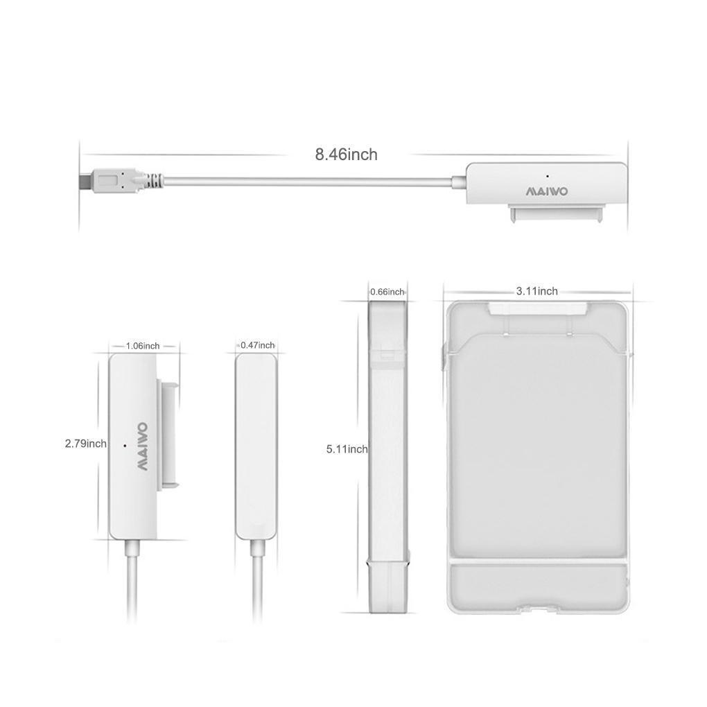 Hộp Ổ Cứng MAIWO K104C USB Type-C Chống Sốc Thay Thế Cho WINDOWS XP Vista / 7 / 8 / 10