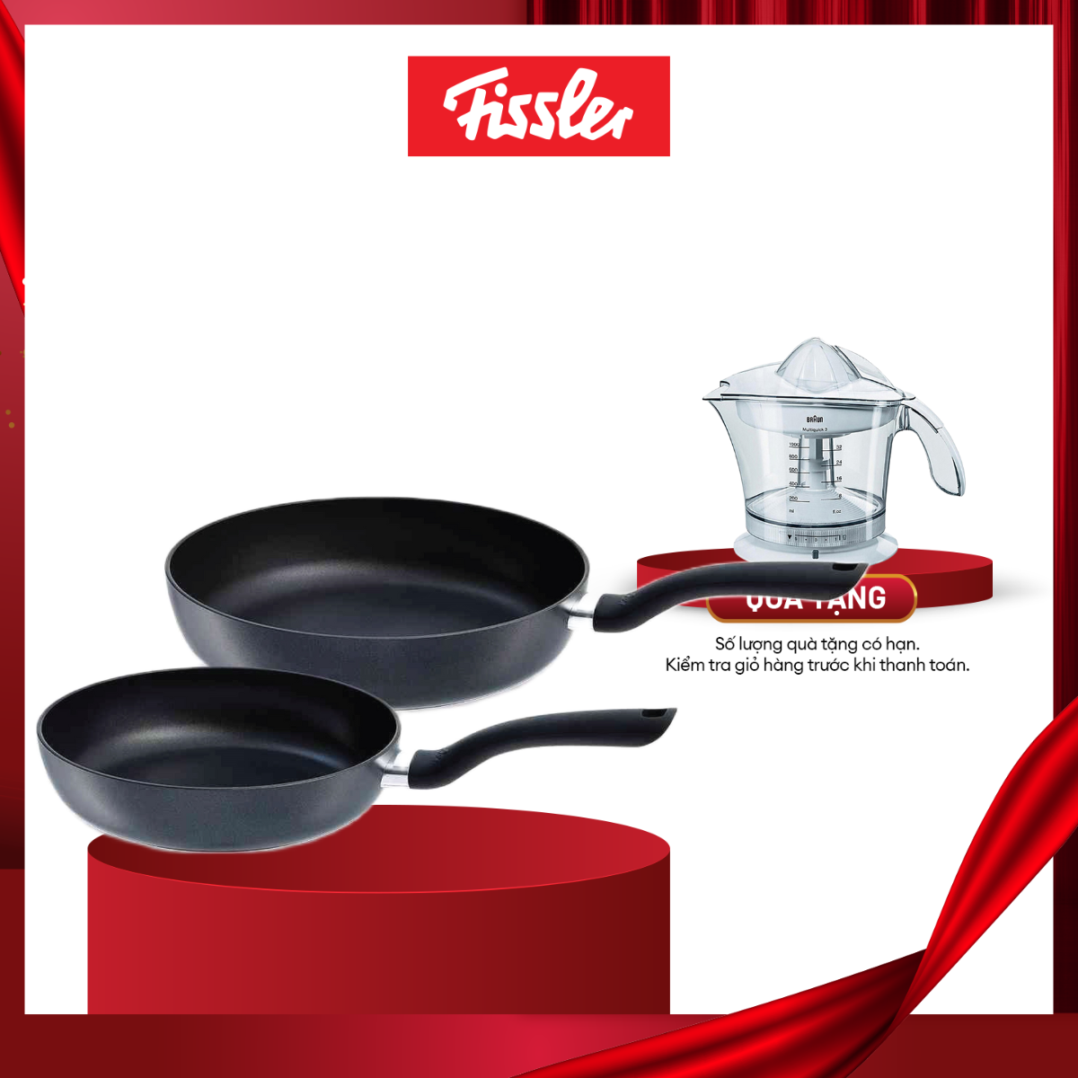 Bộ 2 chảo Fissler Cenit 28cm &amp; 24cm