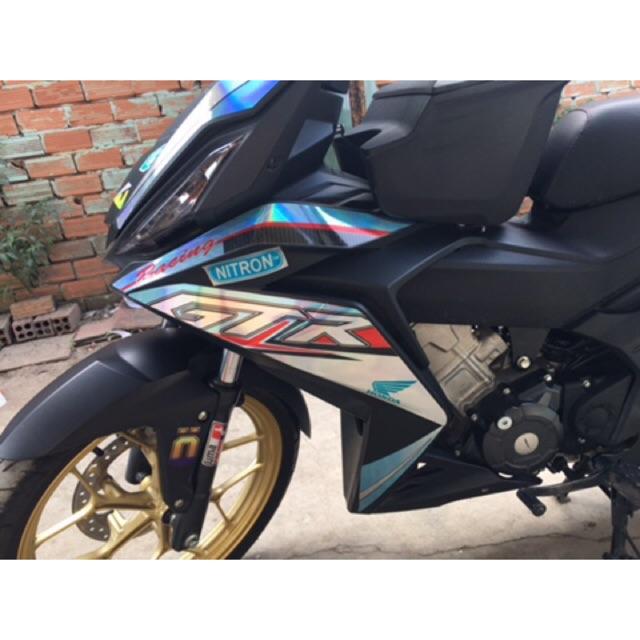 Tem winner 150 GTR xanh bạc crom