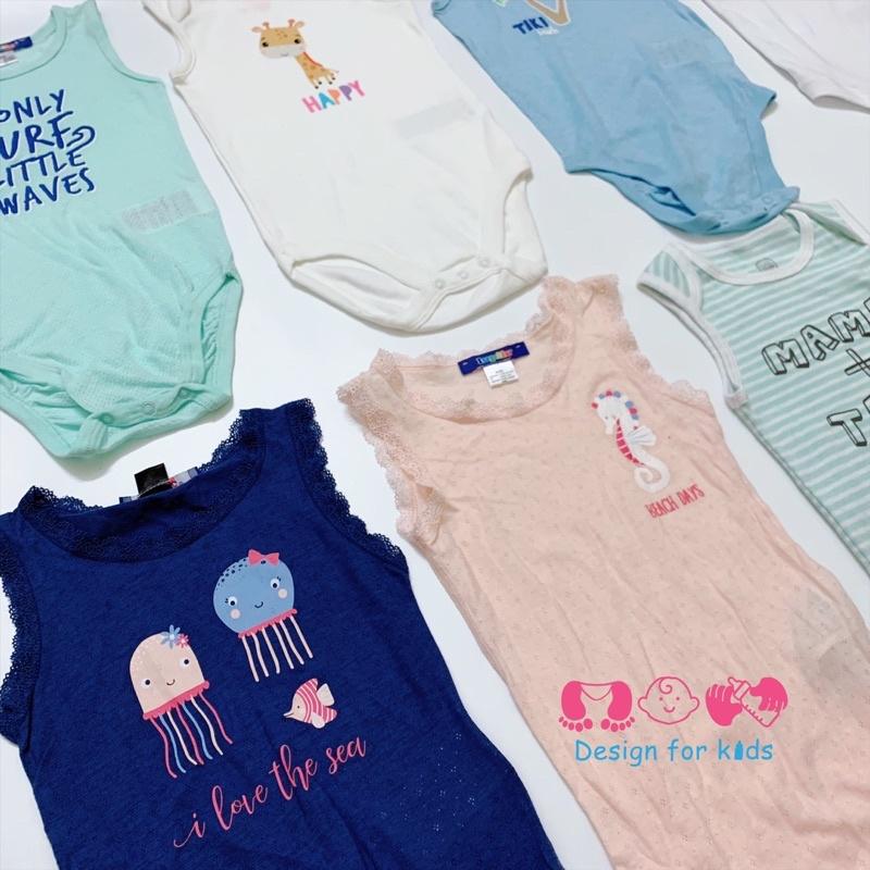 (Size 12-18m) (18-24m) Body chip BA LỖ sát nách vải mềm mát / vải thông hơi hàng xuất dư các hãng cho bé trai và bé gái