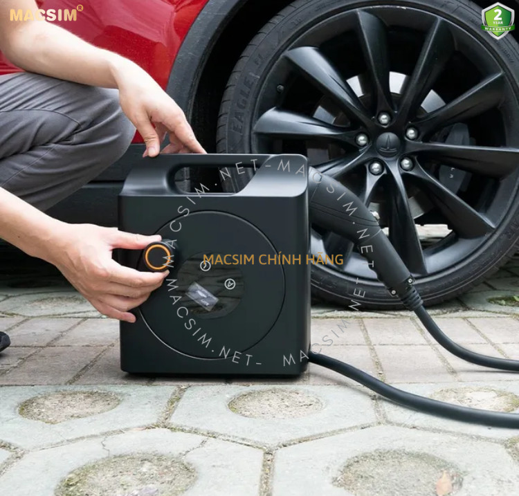 Sạc di động cao cấp ô tô điện Tesla Model X/ S/ model 3 ev - Sạc di động cao cấp 3,68KW chính hãng Macsim