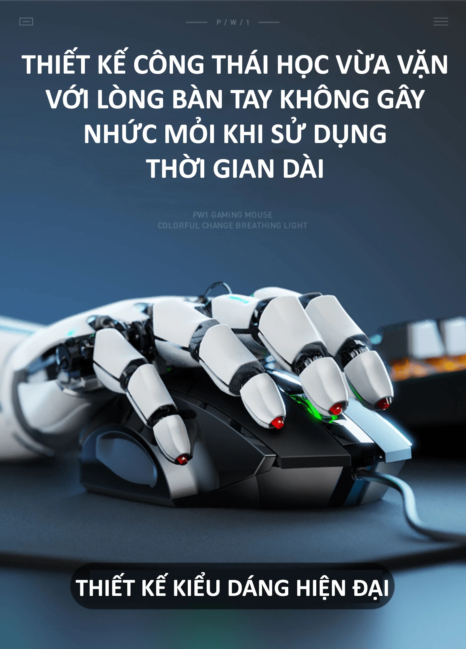 Chuột máy tính có dây INPHIC PW1PRO gaming cho game thủ kèm đèn led RGB 12 màu với độ DPI lên đến 7200DPI - HÀNG CHÍNH HÃNG