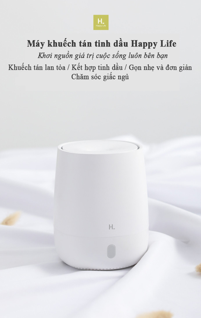 Máy khuếch tán tinh dầu siêu âm kiêm đèn ngủ HL EOD01 nhiều màu sắc Hàng Chính Hãng