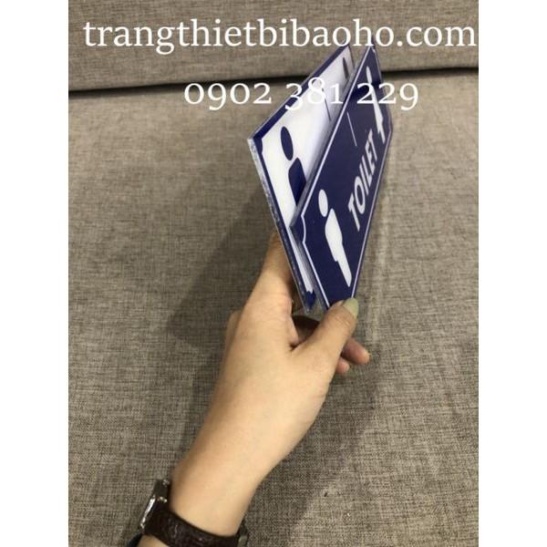 Bảng nhà vệ sinh, toilet, WC nam nữ bằng nhựa Mica 10*30cm