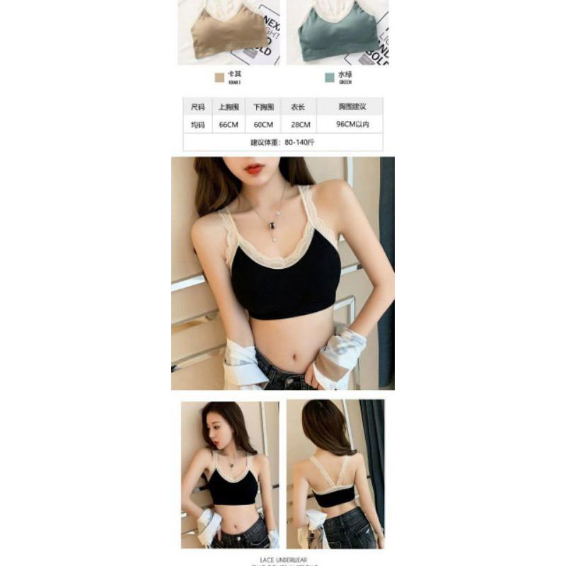 ÁO BRA GÂN MỀM QUAI REN DÂY LƯNG CHÉO SEXY GỢI CẢM