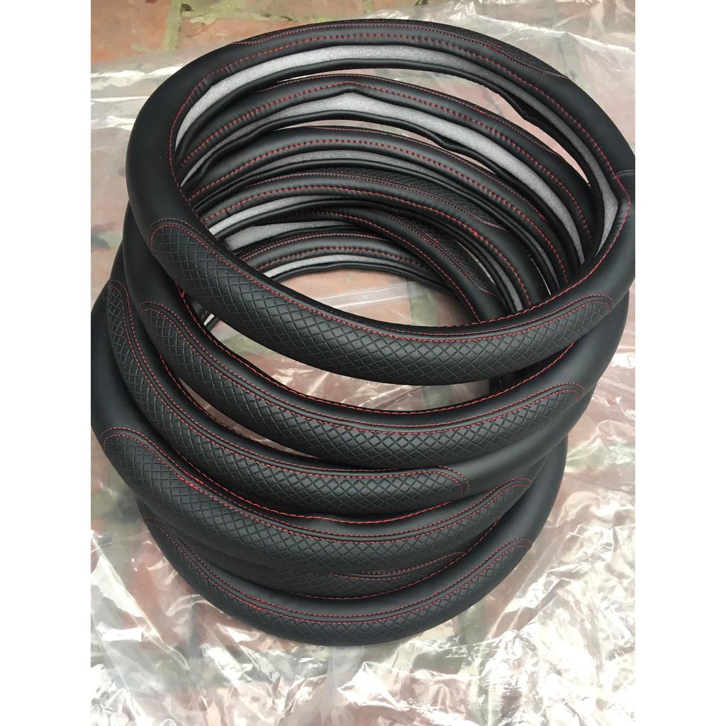 Bọc vô lăng chỉ đỏ cao cấp