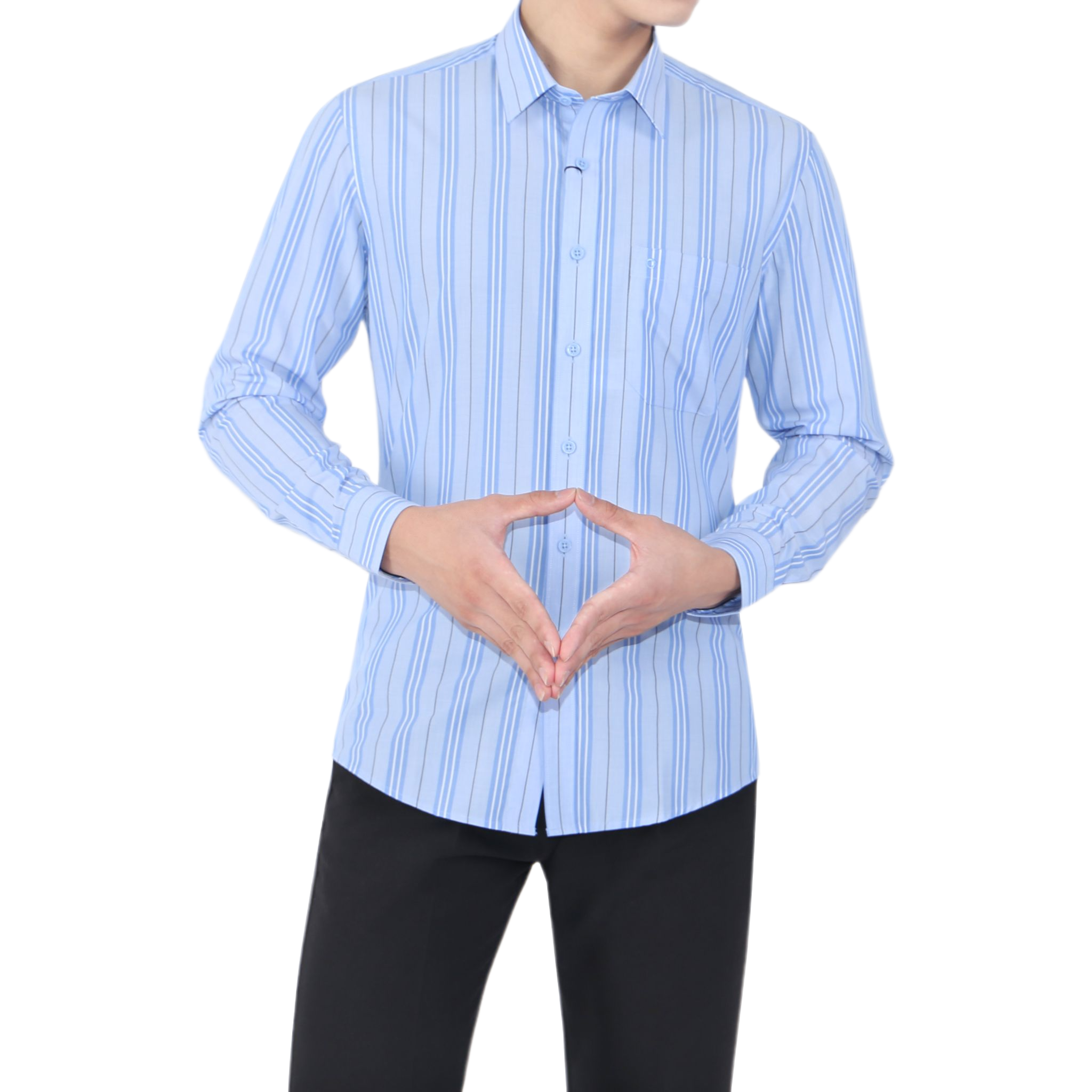 OWEN - Áo Sơ Mi nam Dài tay Regular Fit chất liệu Bamboo kẻ sọc nhuyễn Màu đậm - AR20698DT