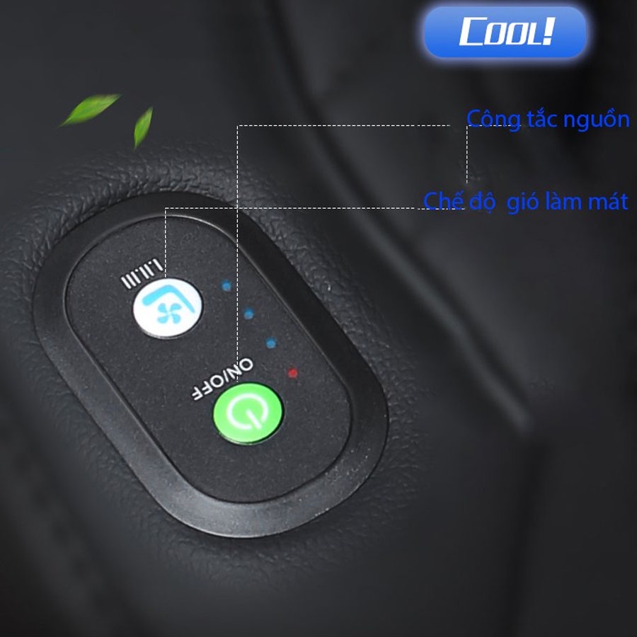 Quạt lót ghế tài xế ô tô giải nhiệt với 16 quạt