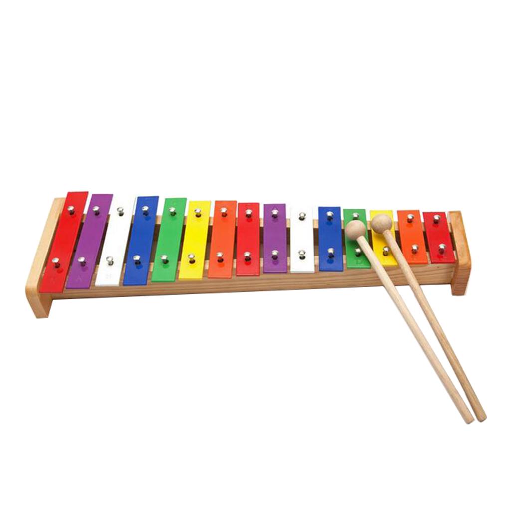 15 Notes Glockenspiel Xylophone Mallet Set Children Music Toys