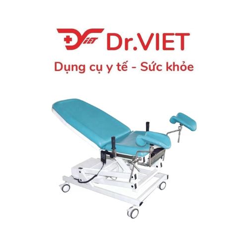 Bàn khám sản điện TAJERMY Sử dụng 3 động cơ điện chạy bền bỉ và êm ái, phù hợp khám phụ khoa, khám sản khoa và khám bệnh về tiết niệu,...giảm bớt sự khó chịu cho đôi chân của bà bầu trong quá trình sinh nở.