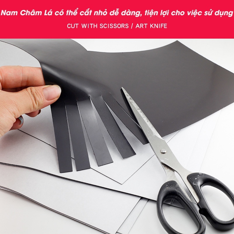 Nam châm lá dẻo a4 có decal keo dán, giáo cụ dạy học tiếng anh đồ dùng học tập văn phòng phẩm Yorn - Hàng Chính Hãng