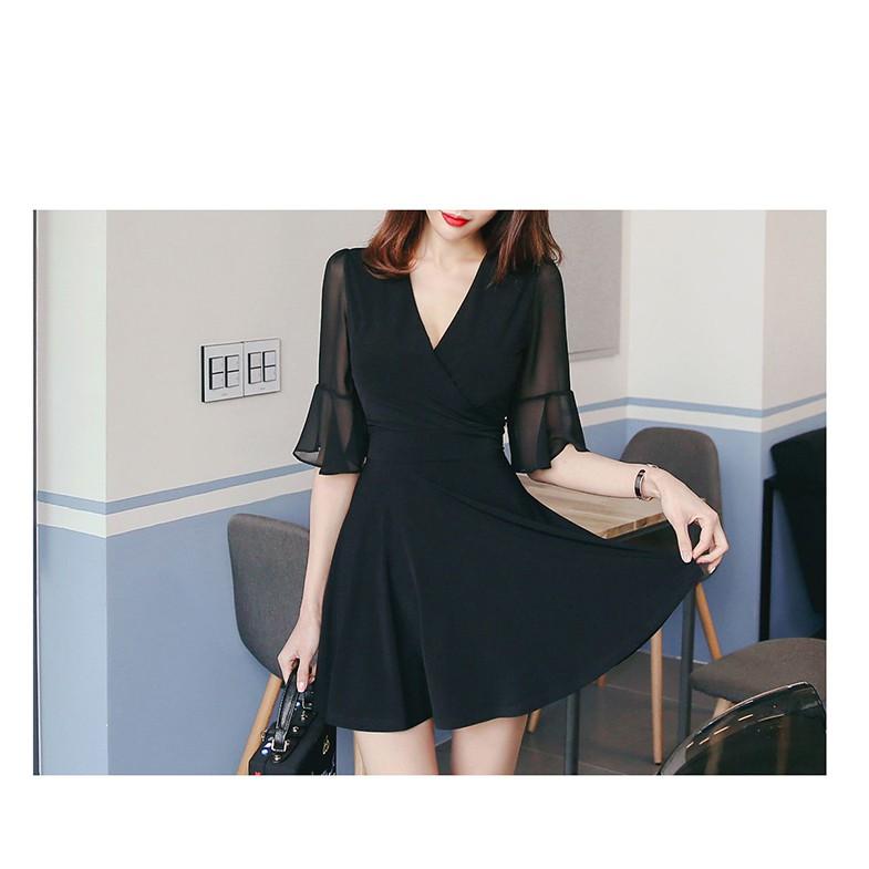 ĐẦM XÒE CỔ ĐẮP CHÉO CAO CẤP
