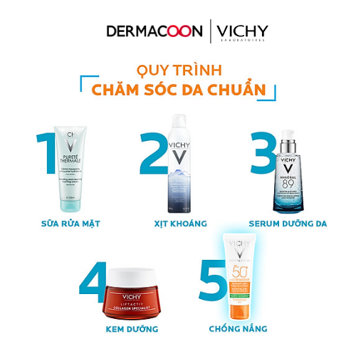 Kem Chống Nắng Chống UVA+UVB Chống Bụi Mịn Vichy SPF50+ Capital Soleil Mattifying 3in1 50ml