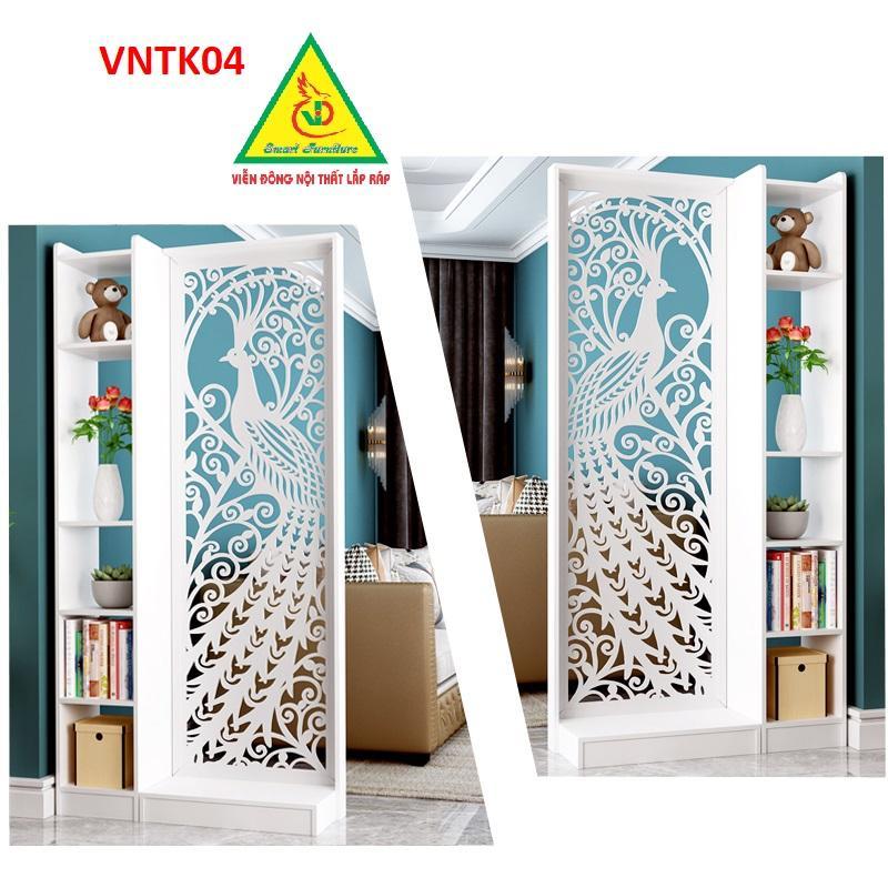 Vách ngăn phòng khách nhà bếp - Vách ngăn liền kệ VNTK04 - Nội thất lắp ráp Viendong Adv