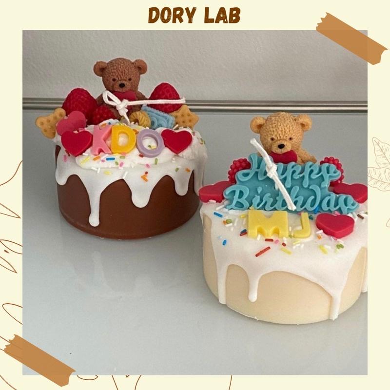 Nến Thơm Handmade Bánh Kem Gấu Con Nhiều Mẫu - Dory Lab