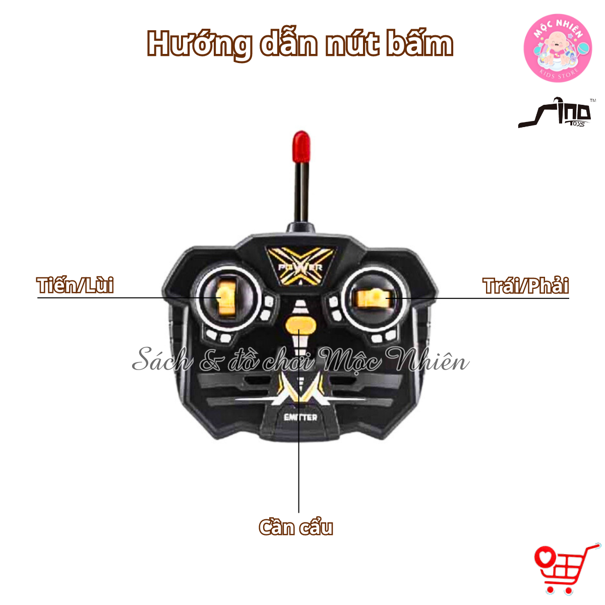 Đồ Chơi Xe Điều Khiển Tỷ Lệ 1:24 - Xe Máy Xúc 2 (Có Đèn) - SINO QH25-01