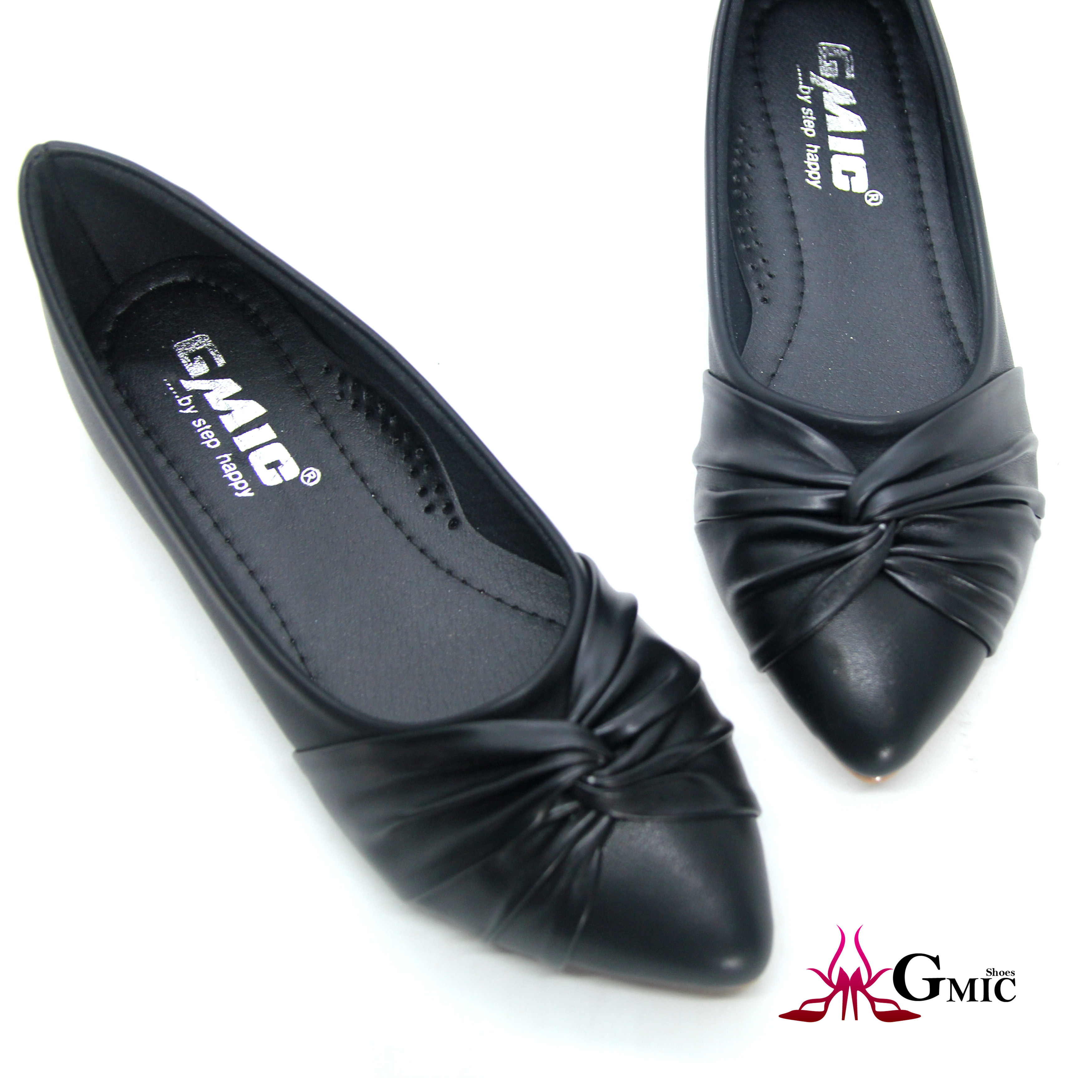 [ BIG SIZE ] Giày Búp Bê Nữ Mới Mủi Nhọn From Chuẩn Êm Chân| Giày Bệt Nữ Nơ Xoắn Siêu Xinh NBB002