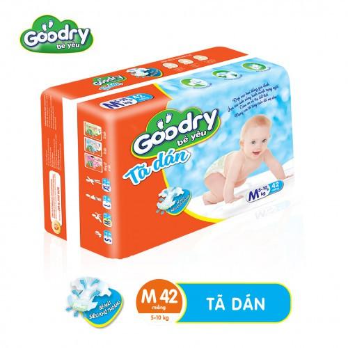 Tã dán Goodry size M42 công nghệ Nhật Bản màng đáy thoáng khí