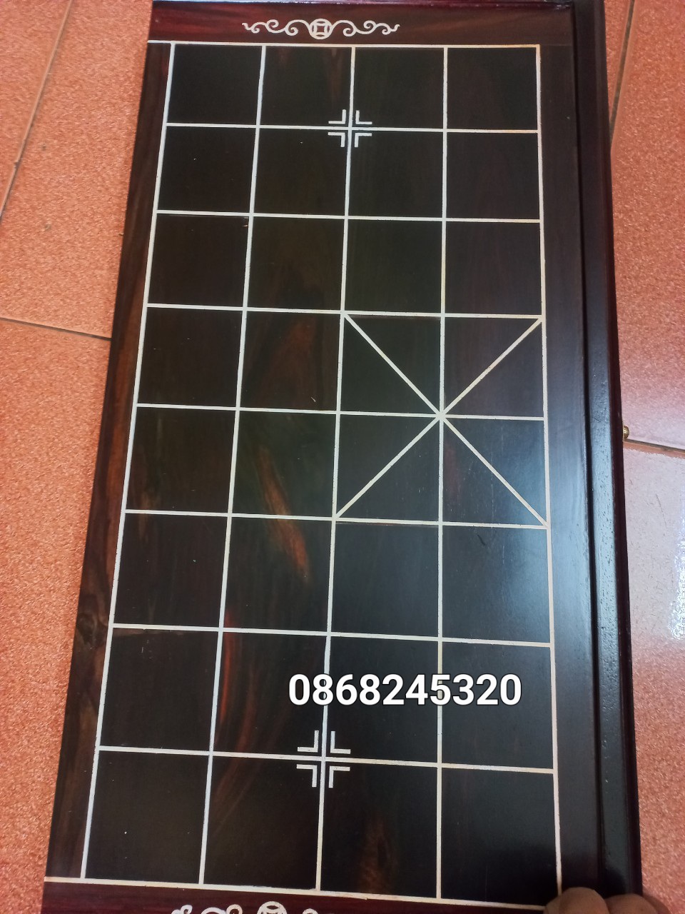 Bộ bàn cờ tướng gỗ trắc bàn kt 60×60×3.5cm +quân cờ gỗ trắc kt 4.5×1.6cm