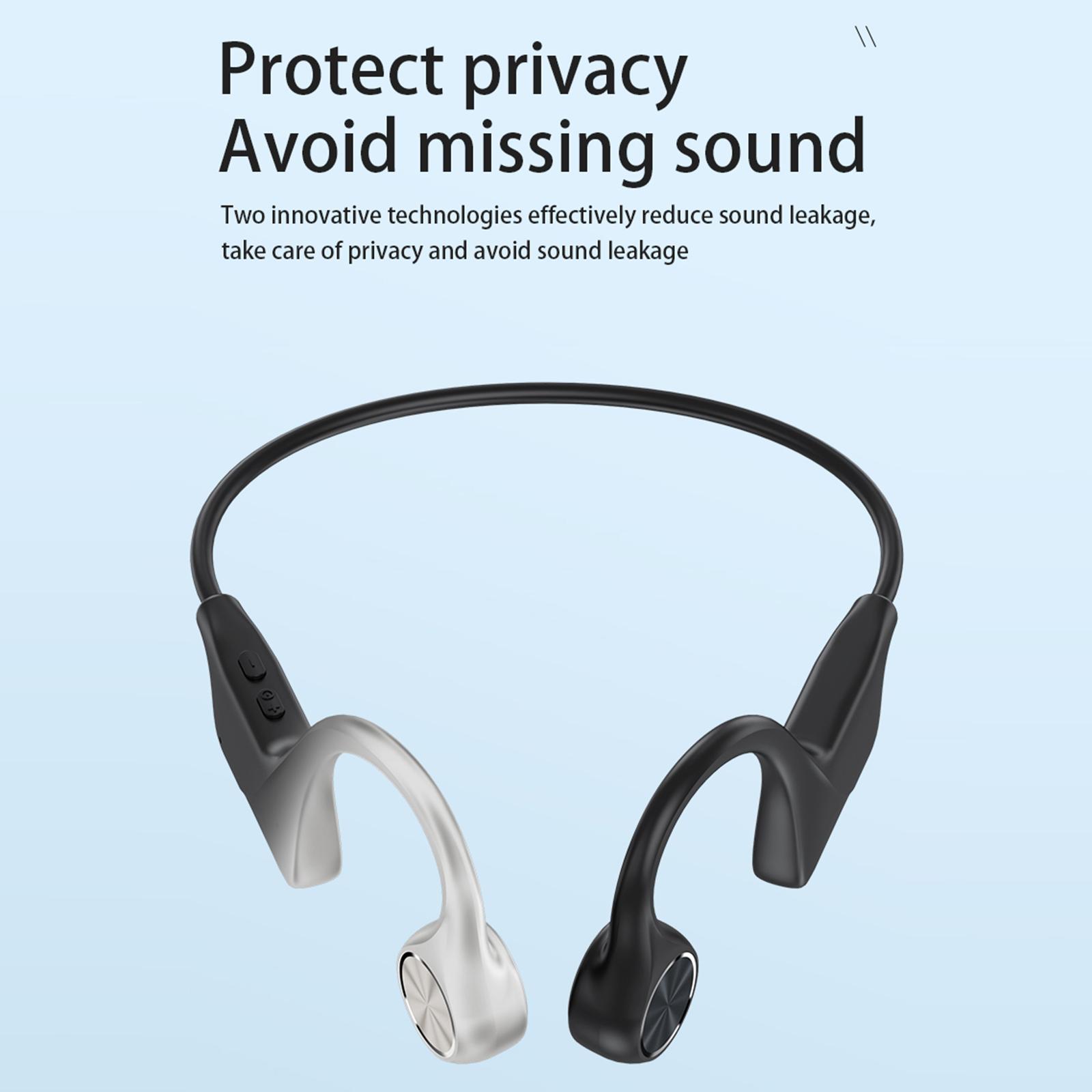 Bone Conduction Headphones Wireless BT5.0 Music Earphone Outdoor Sports Headset Waterproof Hands-free with Microphone