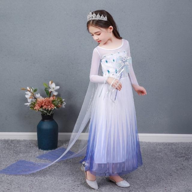 ĐẦM VÁY ELSA FROZEN CHO BÉ