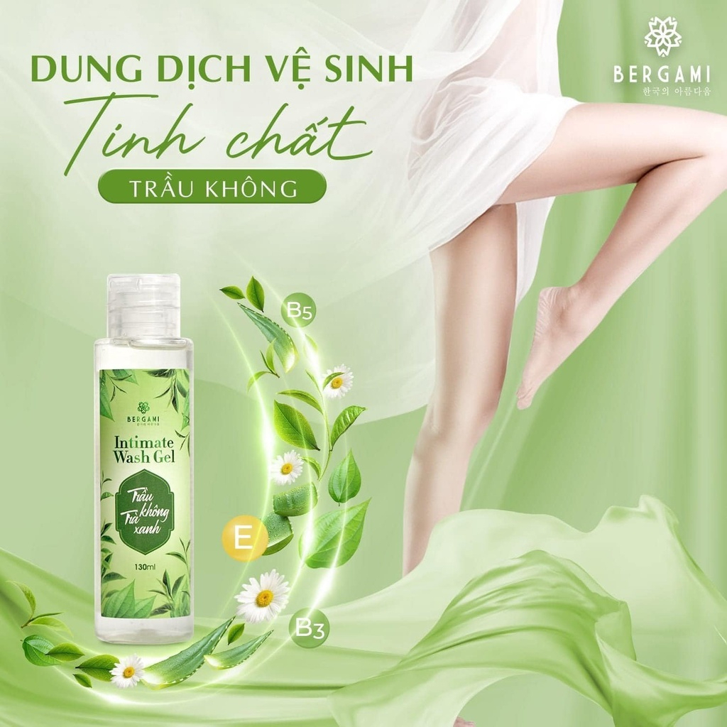 Dung dịch vệ sinh phụ nữ Begami, tinh chất trầu trà kháng khuẩn, khử mùi giảm viêm ngứa dung tích 130ml