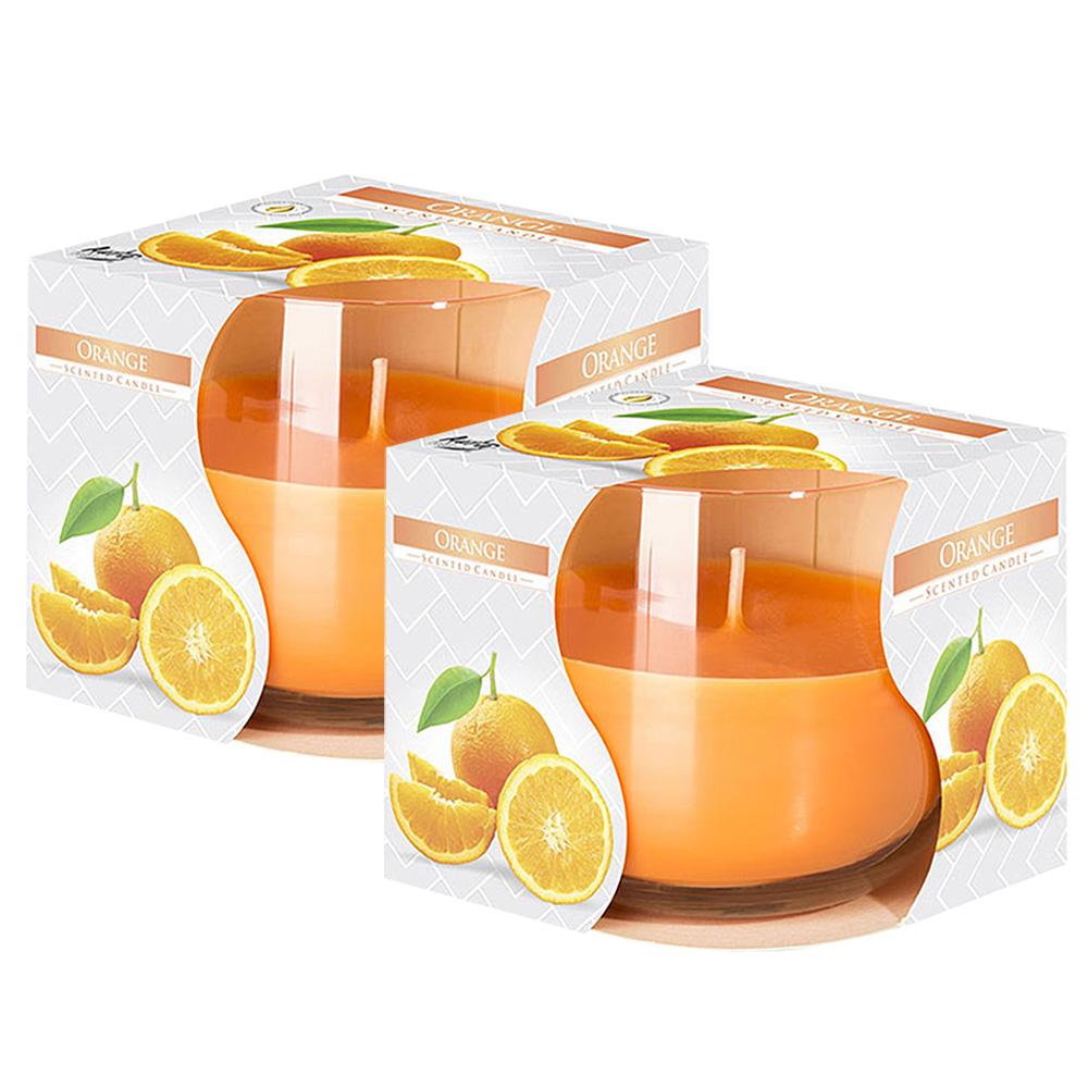 Combo 2 ly nến thơm Bispol nhập khẩu Châu Âu Orange 100g - hương cam ngọt