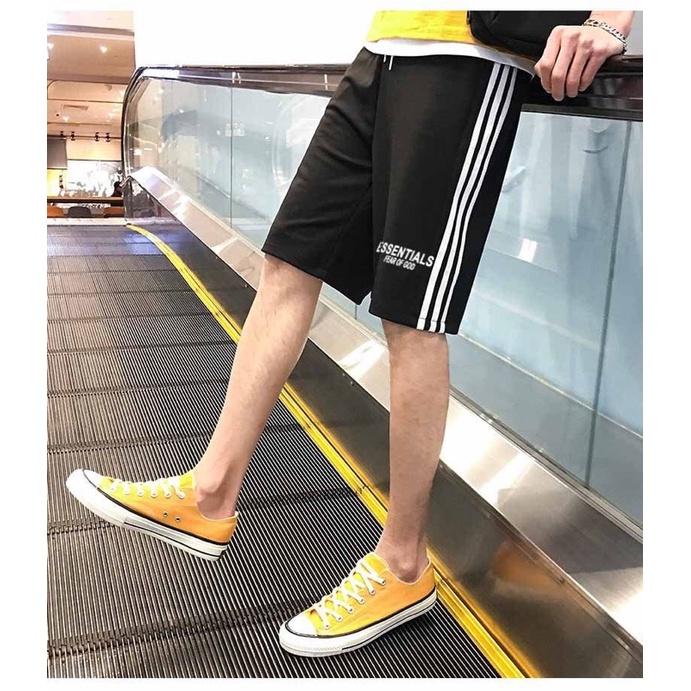 Quần jogger thể thao nỉ nam Hàn Quốc quần phản quang ess quần thun bo gấu quần mũi tên