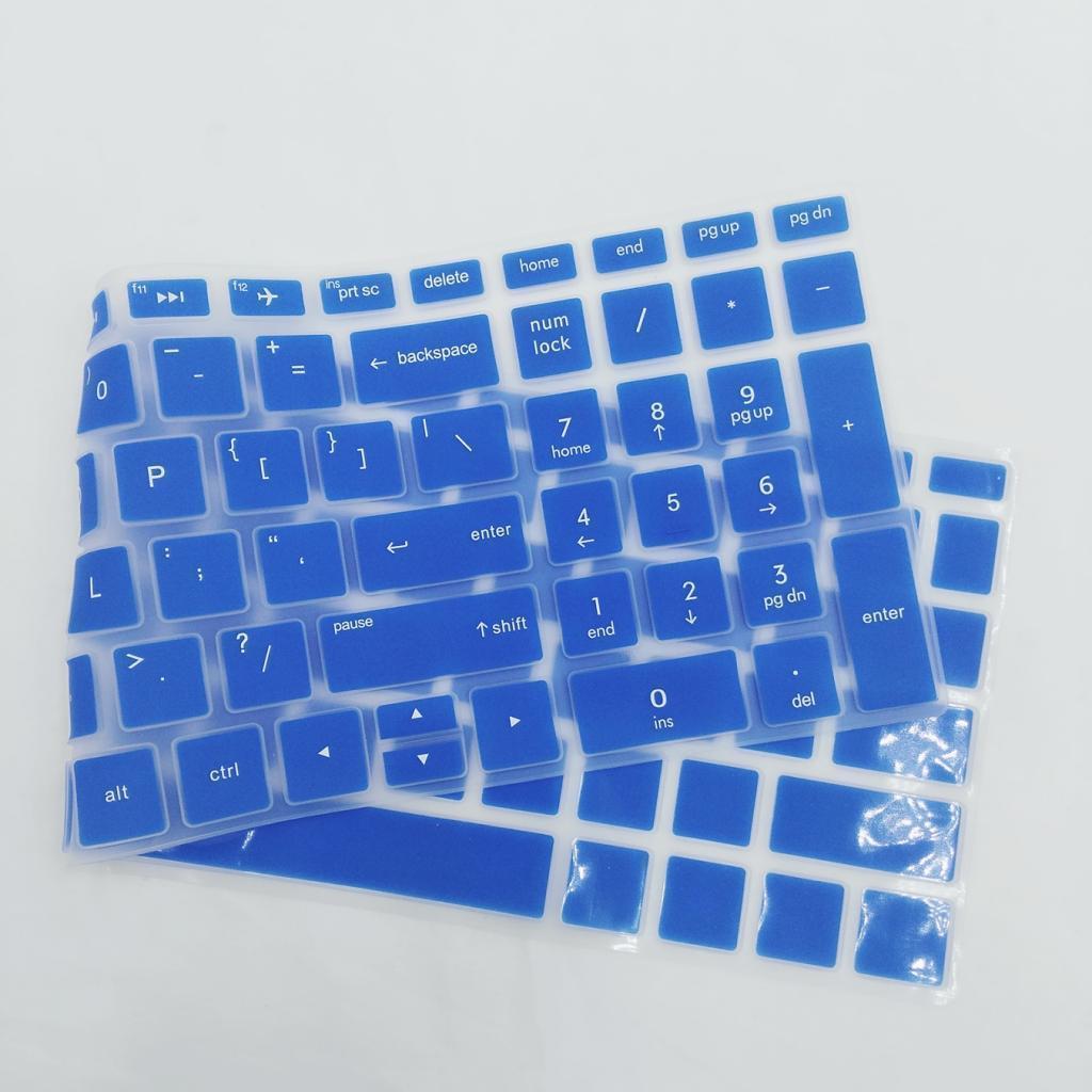 Silicone Notebook Keyboard Skin Cover for 15.6''BF Laptop Pink & Blue