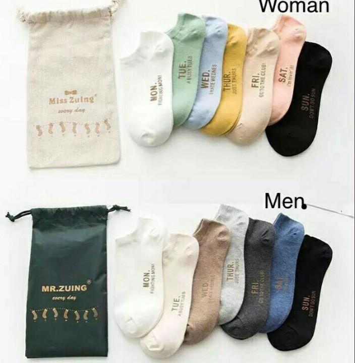 Set túi 7 đôi tất vớ nam