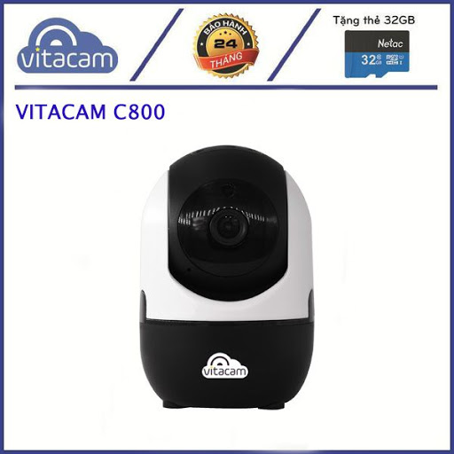 Camera IP Wifi Vitacam C800 Full HD1080p, đàm thoại 2 chiều + Tặng thẻ nhớ 32G - Hàng Nhập khẩu